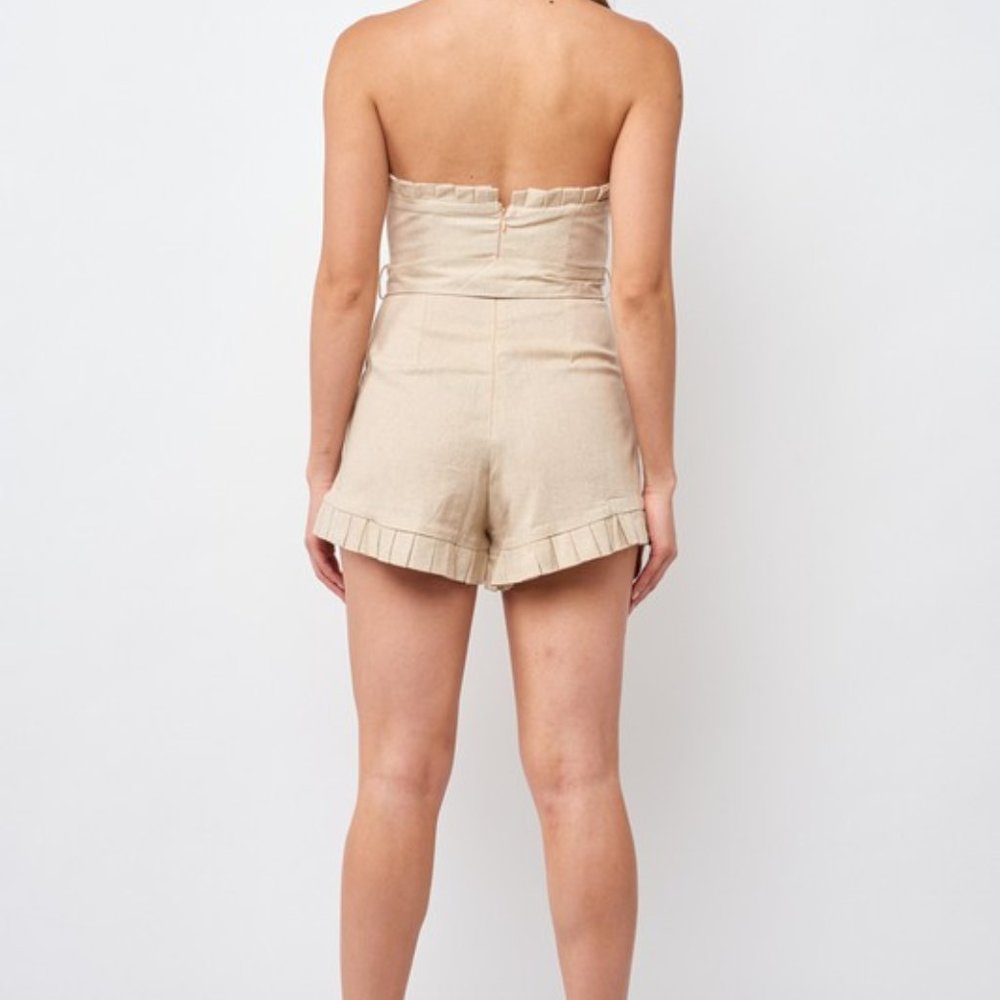 Natural Colored Ruffle Romper - Picture 3 of 3